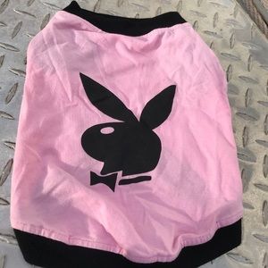 Pink Black Playboy shirt dog pet bunny top medium vintage clothes outfit y2k OG